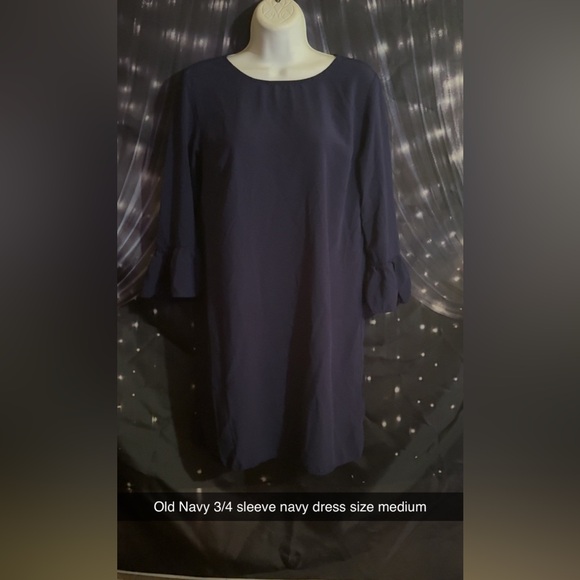 Old Navy Women's Long Sleeve Navy Dress - Picture 1 of 3